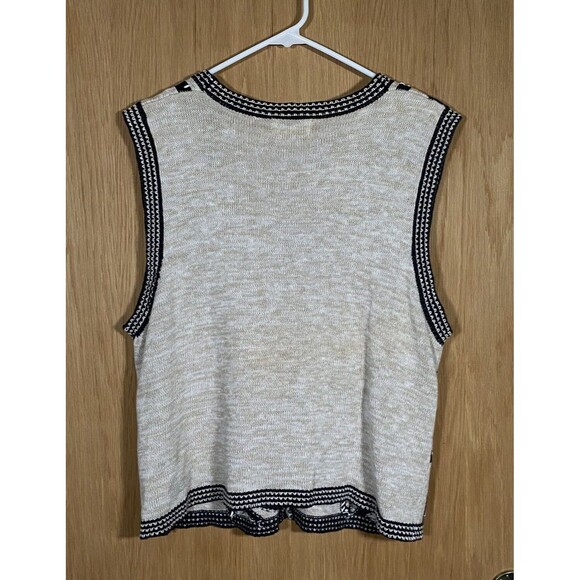 Vtg Koret Sweater Vest Button Up Patchwork Animal Print Leopard Cheetah Zebra - Picture 2 of 7